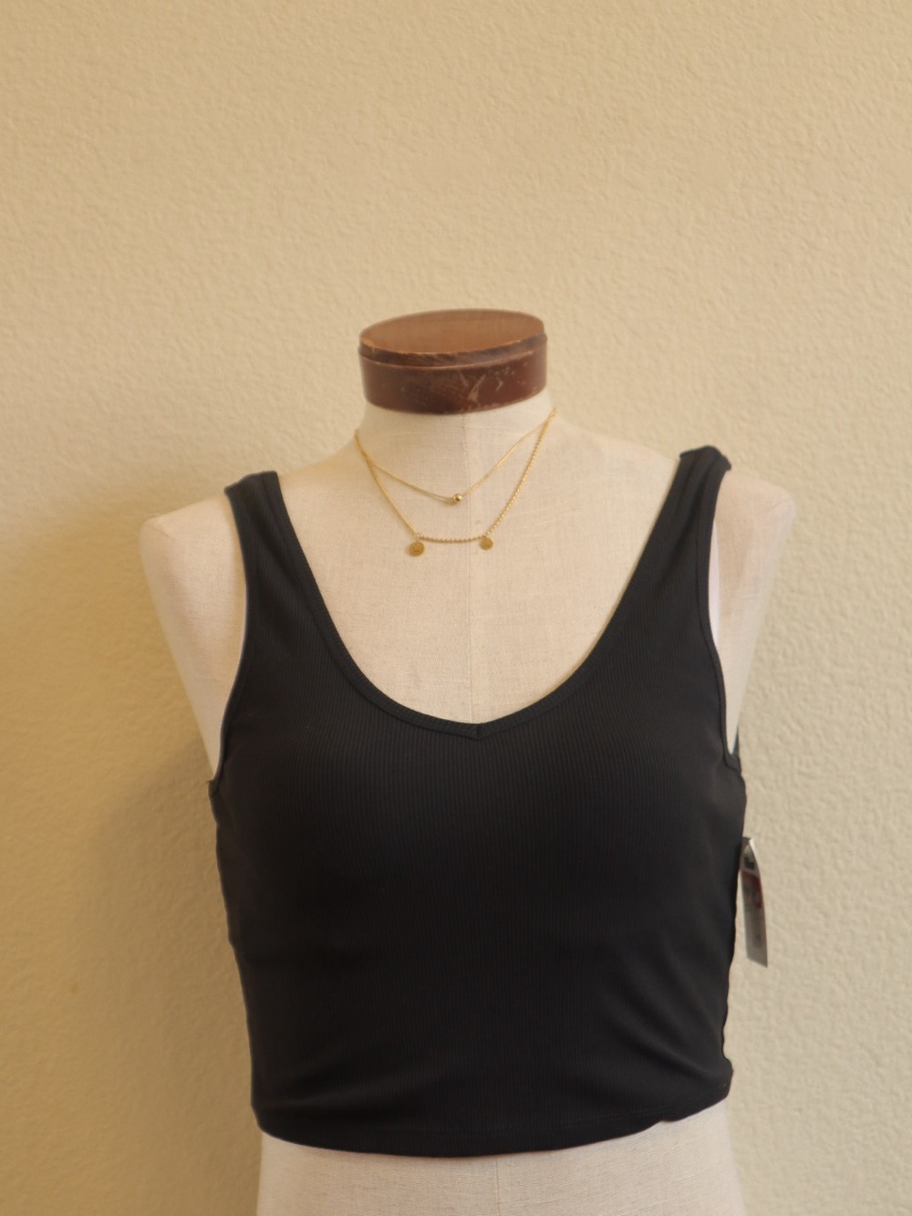 Abound Black Ribbed Tank Top XL